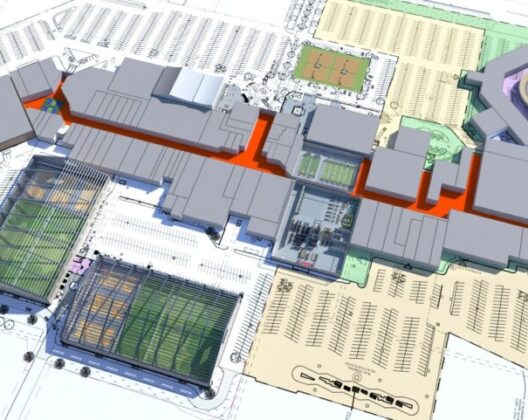 exploration of mall redevelopment for entertainment use in Niagara Falls region.